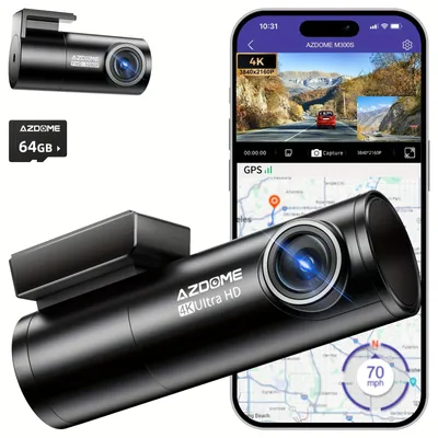 Produktbild von 4K Dashcam – Fahrkamera – Frontkamera – Rückfahrkamera – 170° Weitwinkelobjektiv