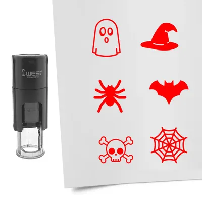 Obrázok produktu pre Sada pečiatok CombiCraft Halloween červená so 6 pečiatkami