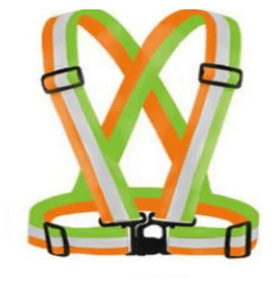 Produktbild von Reflektierende Sicherheitsweste – Verstellbar und elastisch – Orange-grüne Farbe