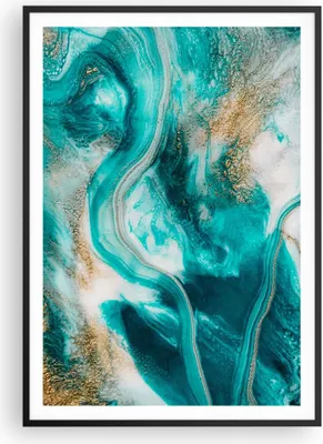Produktbild von Gerahmtes Poster - Schwarzer Rahmen - Wasser Meer Ozean - 70x100 cm - Wand Bild - Wanddeko - Wandbilder - Kunstposter - Wandposter - Bilderrahmen - Bilder - Kunstdruck - P2BPA70x100-5108
