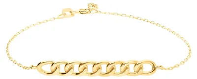 Produktbild von SuzanGold Kettenarmband Damen Echtgold Curb Chain Armband 375 Gelbgold