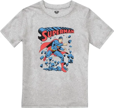 Produktbild von Superman - "Wall Break" T-Shirt für Jungen TV2566 (128) (Grau meliert)