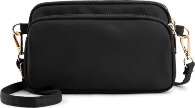 Produktbild von INF Nylon Umhängetasche für Damen, leicht & wasserdicht Schwarz