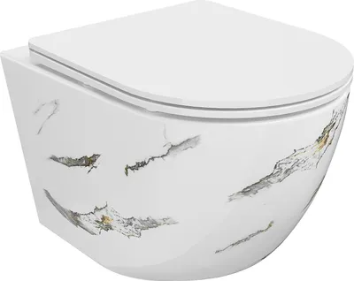Immagine prodotto di Mexen Lena WC sospeso Rimless con sedile a chiusura rallentata slim, duroplast, pietra bianca - 30224091