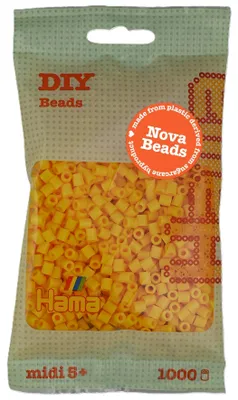 Obrázok produktu pre Hama zažehľovacie korálky 190-03 Hama zažehľovacie korálkymidi, žlté, v sáčku