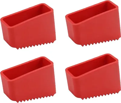 Produktbild von 4 Stück Gummifüße für Leitern, 50 x 20 mm, Trittleiterspitzen, universelle Gummifüße als Ersatz für Klappleitern für Heimwerker