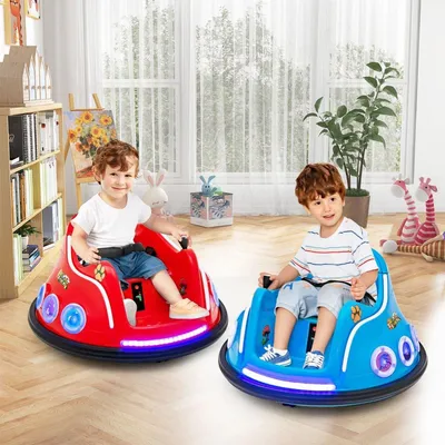 Image de Auto tamponneuse 12 V pour enfants avec rotation à 360°, musique et télécommande