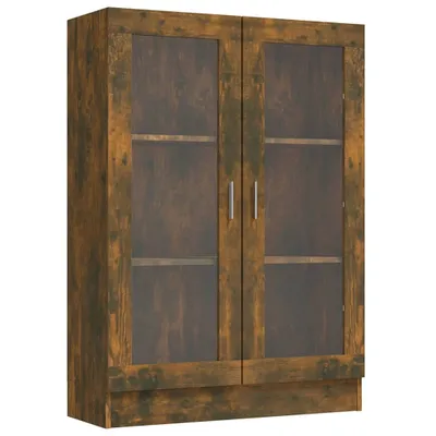 Obrázok produktu pre vidaXL Vitrína dub dymový 82,5x30,5x115 cm odvodený výrobok z dreva