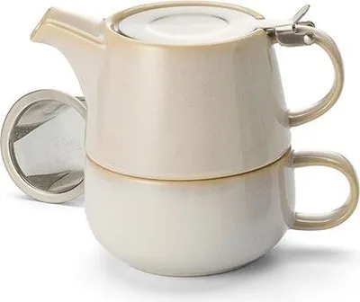 Produktbild von Teeset Tuva 4-teilig mit Kanne 0,45 l, Tasse 0,25 l, Edelstahlsieb und -deckel