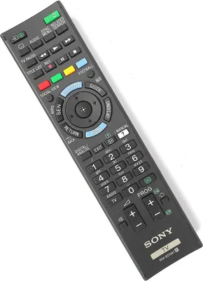 A Sony TV remote control is shown against a white background.