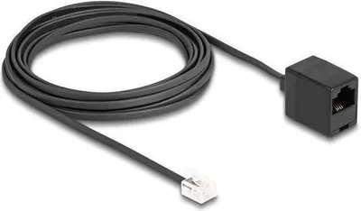 Obrázek produktu pro DELOCK Telefonkabel RJ11 Stecker zu RJ45 Buchse schwarz 5m