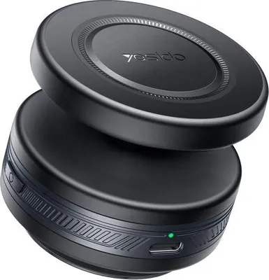Image de Support de téléphone électrique à ventouse Yesido avec rotule MagSafe - Noir