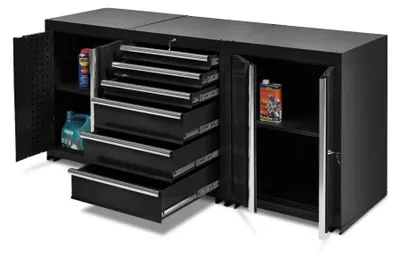Productafbeelding van Werkplaatskasten set PRO XL - Zwart