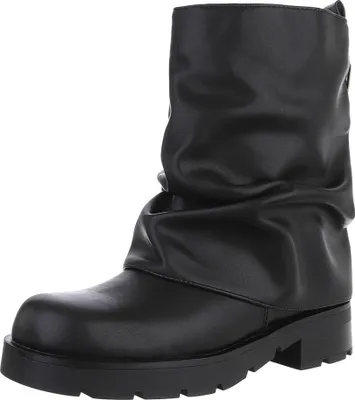 Produktbild von Ital-Design Damen Stiefeletten Western- & Bikerboots Leicht gefüttert Lederoptik Flache Stiefeletten 90457867 Schwarz Gr.  38