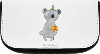 Produktbild von Mr. & Mrs. Panda kosmetiktäschchen Koala Geschenk - Weiß - Make-Up Tasche, Organizer, kulturtäschchen, Kulturbeutel, Geburtstag, Party