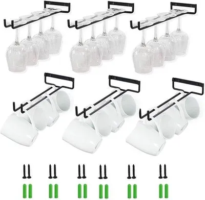 Produktbild von Wein-Glashalter - Raumsparendes Design - Für 4-6 Weingläser