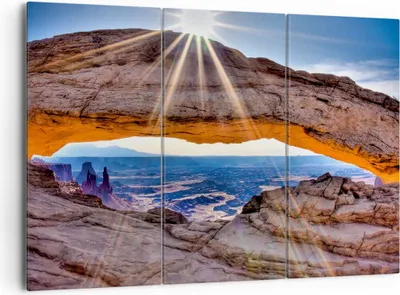 Produktbild von Bild auf Leinwand - Leinwandbild - Felsen Ansicht Landschaft - 165x110cm - Wand Bild - Wanddeko - Leinwanddruck - Bilder - Kunstdruck - Wanddekoration - Leinwand bilder - Wandkunst - CE165x110-0184