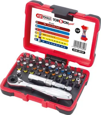 Immagine prodotto di KS Tools 1/4 TORSIONpower set di punte, 32 pezzi, 918.3010