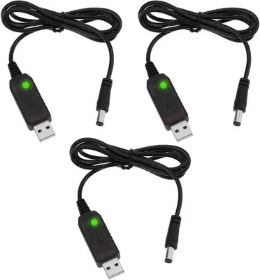 Image de Câble de recharge USB vers 12,6 V (convertisseur élévateur), CC 5,5 x 2,1 mm, 1 m, batterie au lithium