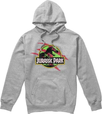 Produktbild von Jurassic Park - "Truck" Hoodie mit durchgehendem Reißverschluss für Herren TV2142 (XXL) (Grau meliert)