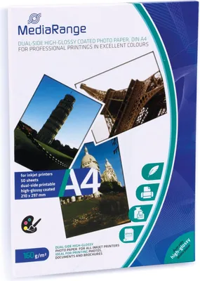 Produktbild von MediaRange Fotopapier MRINK108 DIN A4 hochglänzend 160 g/qm 50 Blatt