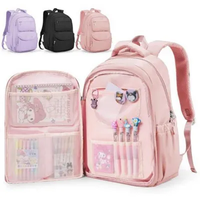 Produktbild von Schultasche Rucksack für Kinder 21L Wasserdicht Rosa Mädchen Jungen Grundschule Mittelschule Freizeit Reisen