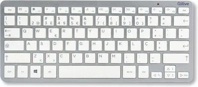 Immagine prodotto di Qilive 883210 tastiera RF wireless + Bluetooth QWERTY Grigio italiano, bianco