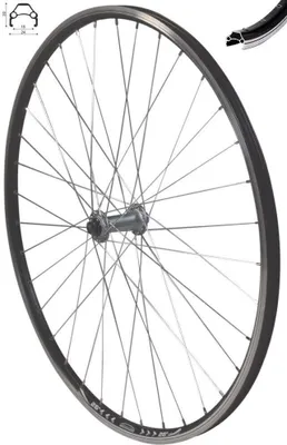Produktbild von REDONDO 26 Zoll Vorderrad Laufrad Hohlkammer Felge Shimano TX500 Schwarz Silber