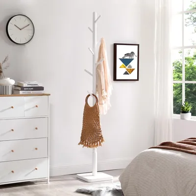 Image de Etagère en bois DANIEL avec hauteur réglable, 30x30x175cm, blanc