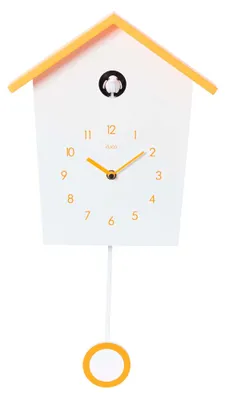 Produktbild von Cuco Clock Kuckucksuhr LANDHAUS 46,5 × 27 × 7,8cm, Pendeluhr Wanduhr, Moderne Schwarzwalduhr, Pendeluhr mit Nachtruhefunktion, Vogelgezwitscher, Vogelstimme