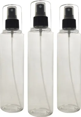 Produktbild von 3x Sprühflasche PET Flaschen 250ml Zerstäuber für Desinfektionsmittel BPA-frei mit Kappe Plastikflasche Ölflasche Essigflasche