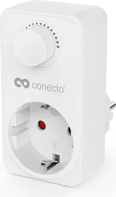 Obrázok produktu pre Stmievač do zásuvky connecto, adaptér do zásuvky so stmievačom pre stmievateľné žiarovky, ako sú LED, halogénové žiarovky, žiarovky, biela