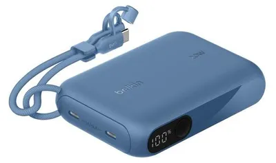 Produktbild von Belkin Powerbank mit Display 20W 10.000mAh USB-C blau BPB027hqBL