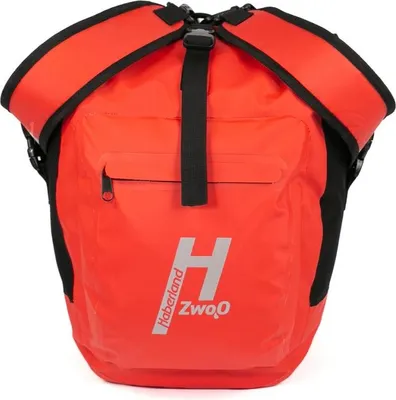 Produktbild von Haberland Bike-Rucksack H2O schwarz/rot - wasserdichte Gepäckträgertasche mit...