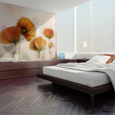 Produktbild von Basera Fototapete Mohnblumenmotiv 10040906-46, Vliestapete, 350x270 cm