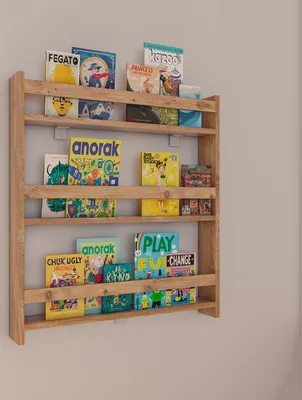 Produktbild von VCM Holzregal hängend | platzsparendes Kinder Regal | Maße: H. 80 x B. 70 x T. 10 cm | Elegantes Regal hängend | Aufbewahrungsregal | Bücherregal | Wandboard - Kidos