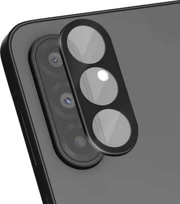 Image de Avizar, verre de la caméra pour Samsung Galaxy A26 trempé résistant aux rayures, noir