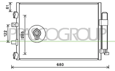 Produktbild von PRASCO FD719C001 Kondensator Klimaanlage Klimakondensator für FORD C-Max II (DXA/CB7, DXA/CEU) +Trockner