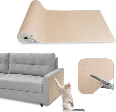 Produktbild von Kratzmatte für Katzen - selbstklebend - 40 x 200 cm - kaki