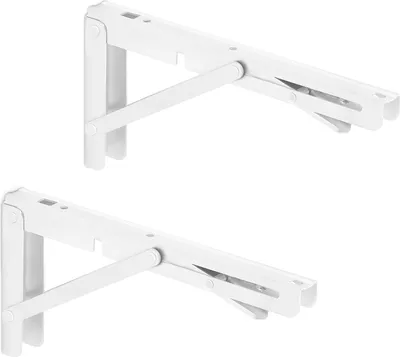 Produktbild von SOTECH 1 Paar klappbare Wandkonsolen weiß, Tragkraft 150 kg, 250 x 121 mm