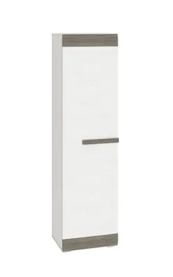 Obrázek produktu pro Úzká skříň ILKO - šířka 55 cm, bílá borovice / new grey