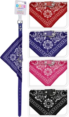 Produktbild von 24x Hundehalsband mit Halstuch Haustiere Hunde Leine Geschirr Katze Halsband Set