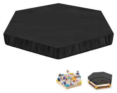 Immagine prodotto di Copertura impermeabile esagonale per sabbiera, con cordino, dimensioni 230x200x20 cm