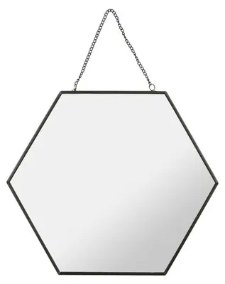 Produktbild von Wandspiegel Industrial - Metall - Sechseck - D30 cm - Wanddekorationsspiegel