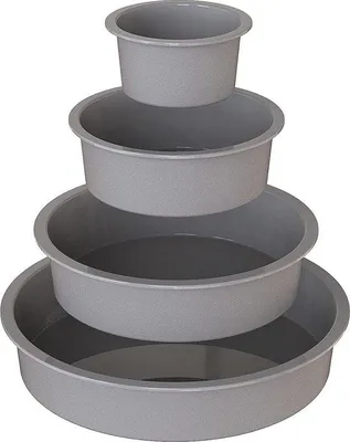 Immagine prodotto di Set di stampi da forno in silicone, rotondi, 4 pezzi, antiaderenti, 9-24 cm