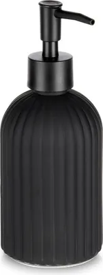 Immagine prodotto di Vilde | Dispenser per sapone in vetro - Nero - 400 ml - Dispenser a pompa - Dispenser per detersivo