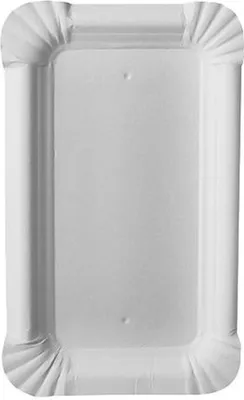 Produktbild von Papstar Teller, Pappe "pure" eckig 9 cm x 15 cm weiß, 8 x 250 Stück