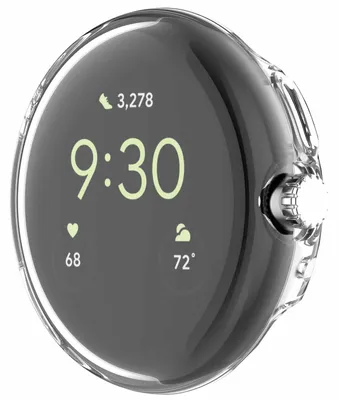 Produktbild von Für Google Pixel Watch 3 41mm / 2 / 1 Uhr 360 Grad Schock TPU Silikon Hülle Tasche Etuis Transparent