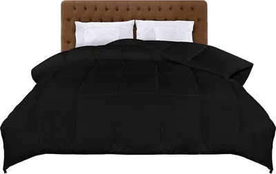 Produktbild von Famanu Sommerdecke 200x200 cm - Leichtgewichtig, waschbar, schwarz