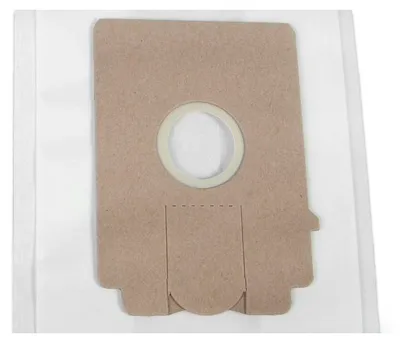 A close-up view of a vacuum cleaner bag.